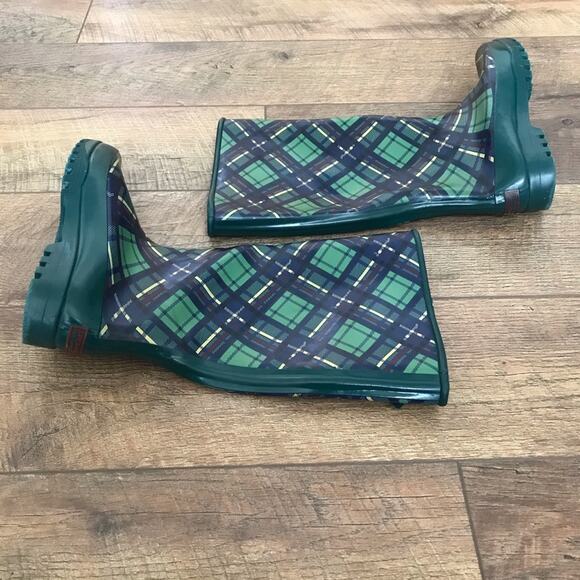 Sperry Plaid Waterproof Rubber Rain Boots - Picture 3 of 4